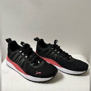 Puma Shoes Sz 7.5 Women Athletic Sneakers Pacer Net Cage Black Running Walking